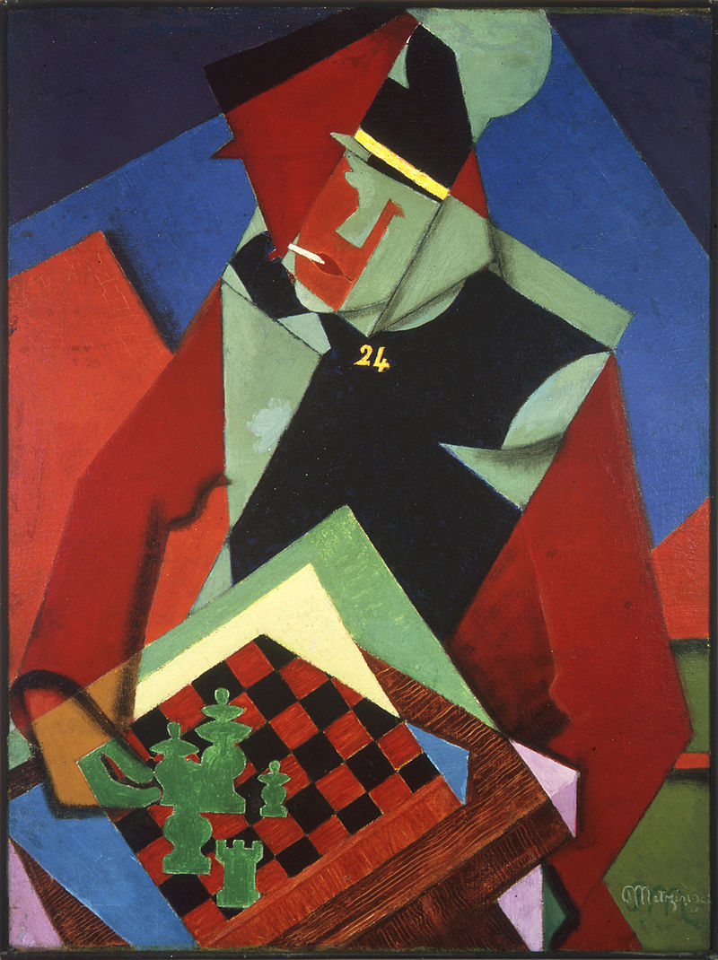 Soldier at a Game of Chess by Jean Metzinger