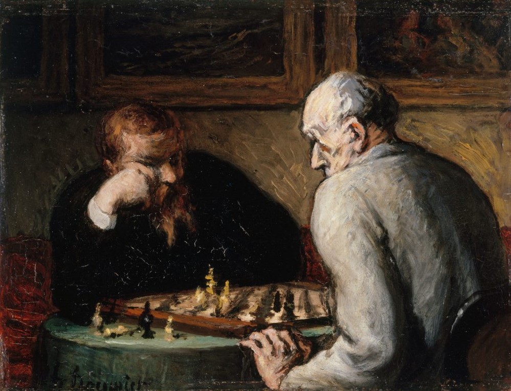 The Chess Players by Honoré Daumier