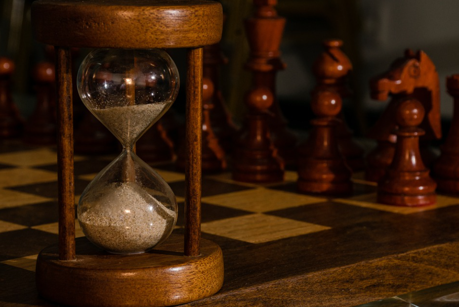 board games, chess, candles, clocks, still life